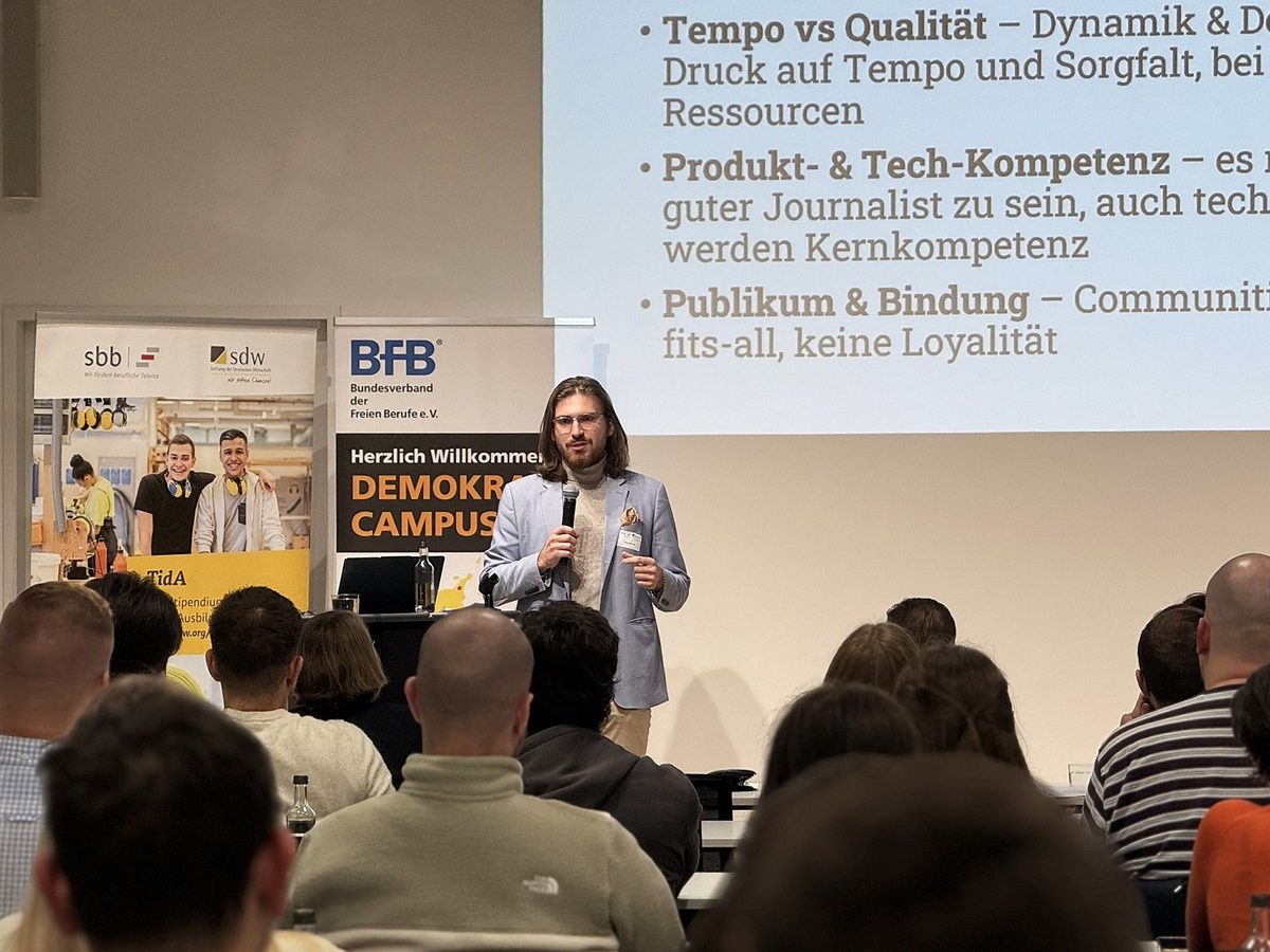 David Dekorsi beim DemokratieCampus
